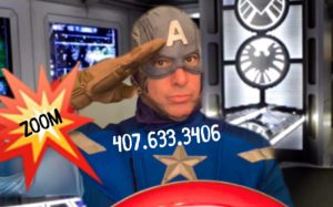Superhero Video Calls, ZOOM with a Superhero
